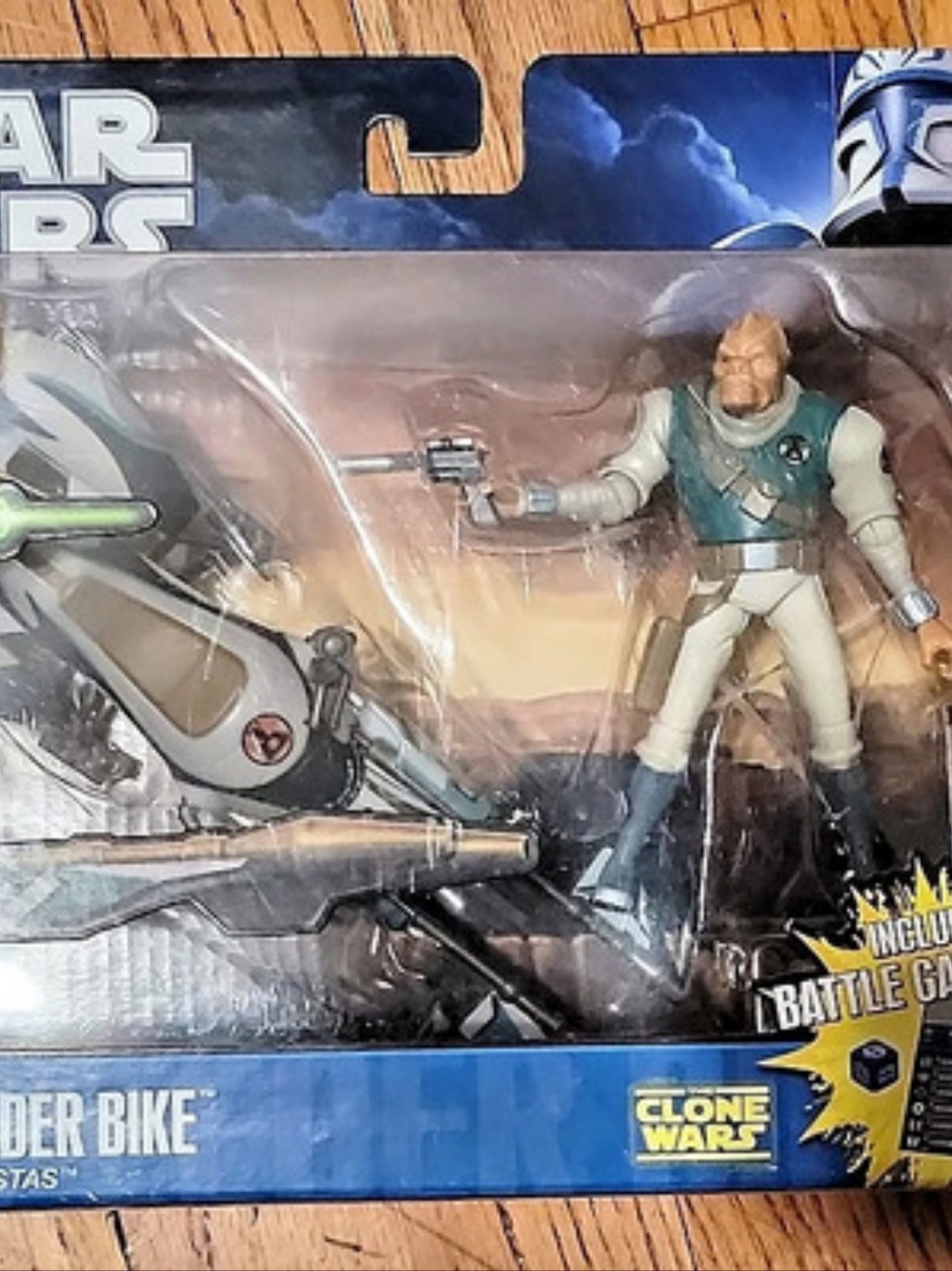 Star Wars Speeder Bike with Castas The Clone Wars Boxed Playset